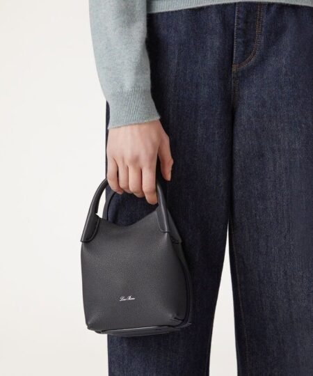 Alternative view of [True-to-ORIGINAL]Loro Piana Micro Bale Bag Navy Blue For Women 5.2 in/ 13 cm FAN4647 W000