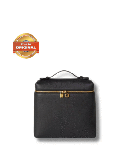 [True-to-ORIGINAL]Loro Piana Extra Pocket Backpack Black  For Women 9.1 in/ 23 cm FAN4041 8000