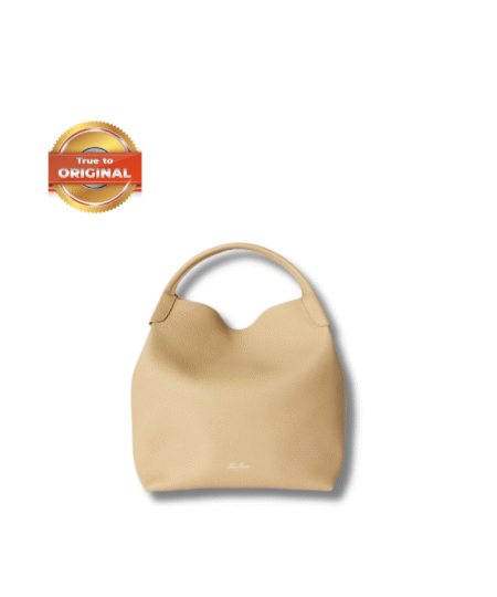 [True-to-ORIGINAL]Loro Piana Large Bale Bag Light Mastic For Women 9.5 in/24cm FAN4646 D0BU