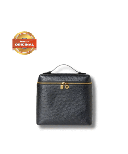 [True-to-ORIGINAL]Loro Piana Extra Pocket backpack L23.5 Black For Women 9.1in/23cm FAN4194 8000