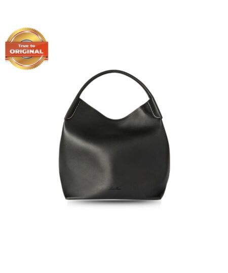 [True-to-ORIGINAL]Loro Piana Large Bale Bag Black For Women 9.5 in/ 24 cm FAN0806 8000