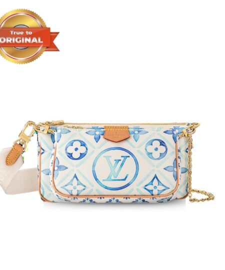 [True-to-ORIGINAL] Louis Vuitton Multi Pochette Accessoires Bag Blue For Women 9.4in/24cm M25374