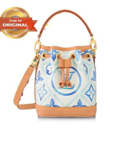 [True-to-ORIGINAL] Louis Vuitton Nano Noe Bag Blue For Women 5.1in/13cm M83620