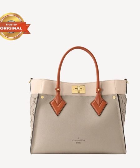 [True-to-ORIGINAL] Louis Vuitton On My Side MM Tote Bag Grey For Women 12in/31cm M53825