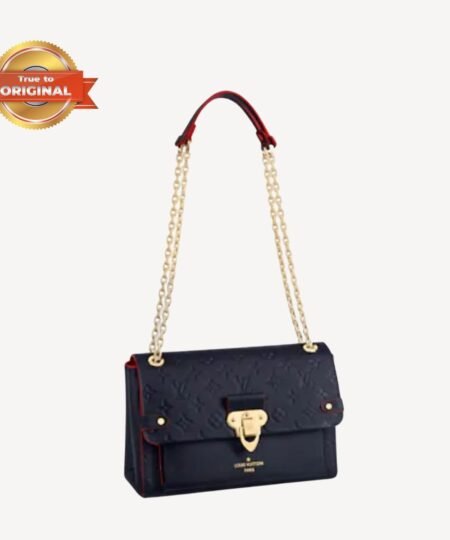 [True-to-ORIGINAL] Louis Vuitton Vavin MM Monogram Empreinte Navy Blue For Women 9.8in/25cm LV M43925