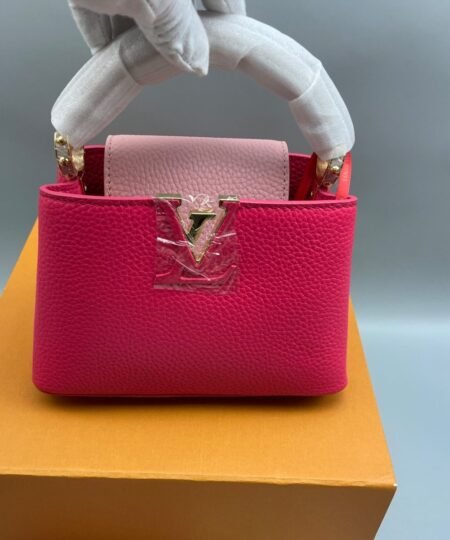 Alternative view of [True-to-ORIGINAL] Louis Vuitton Capucines Mini Hot Pink Handbag For Women 8.3in/21cm