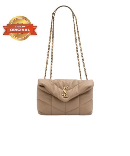 [True-to-ORIGINAL] Saint Laurent Toy Puffer Dark Beige For Women 23cm/9cm - 7593371EL072721