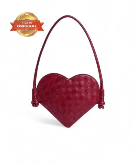[True-to-ORIGINAL] Bottega Veneta Mini Solstice Heart Red For Women 22cm/8.7in