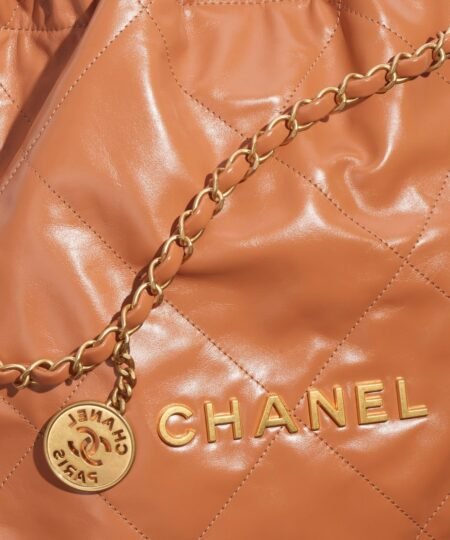 Alternative view of [True-to-ORIGINAL] Chanel 22 Bag Camel For Women AS3261 B08037 NU907 - 16.4 Inches/42 Cm