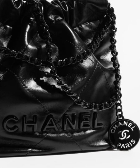 Alternative view of [True-to-ORIGINAL] Chanel 22 Mini Bag Black For Women AS3980 B09220 94305 - 7.8 Inches/20 Cm