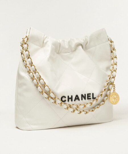Alternative view of [True-to-ORIGINAL] Chanel 22 Small Bag White For Women AS3260 B09859 10601- 14.4 Inches/ 37 Cm