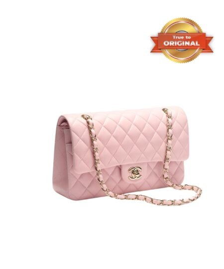 Alternative view of [True-to-ORIGINAL] Chanel Classic 11.12 Handbag Light Pink For Women 9.9in/25.5cm A01112 Y04059 NJ523