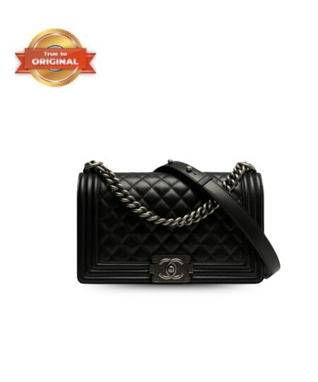 [True-to-ORIGINAL] Chanel Classic Boy Handbag Black For Women 9.8in/25cm A67086 Y09953 94305