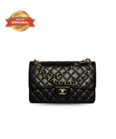 [True-to-ORIGINAL] Chanel Large Classic Handbag Black For Women 30cm/11.7in A58600 Y01864 C3906