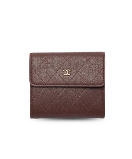 Chanel Small Flap Wallet Dark Brown For Women 4.5in/11.5cm AP4912-B22099-U3661