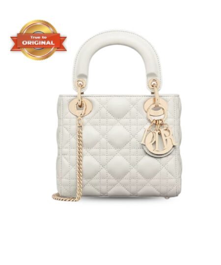 [True-to-ORIGINAL] Christian Dior Mini Lady Dior Bag Latte For Women 17cm/6.5in M0505ONGE_M030