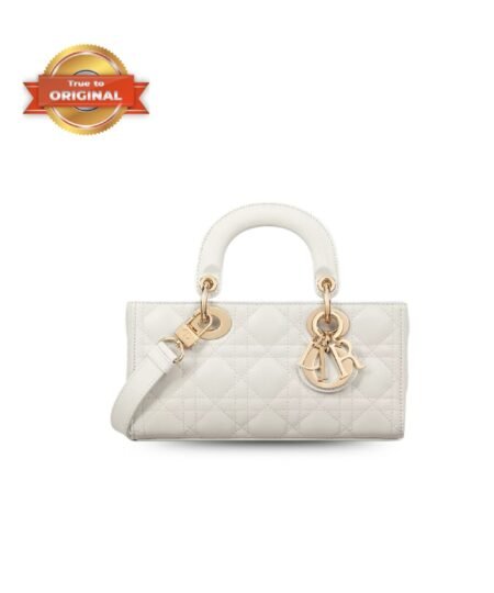 [True-to-ORIGINAL] Christian Dior Small Lady D-Joy Bag Latte For Women 22cm/8.7in M0613ONGE_M030