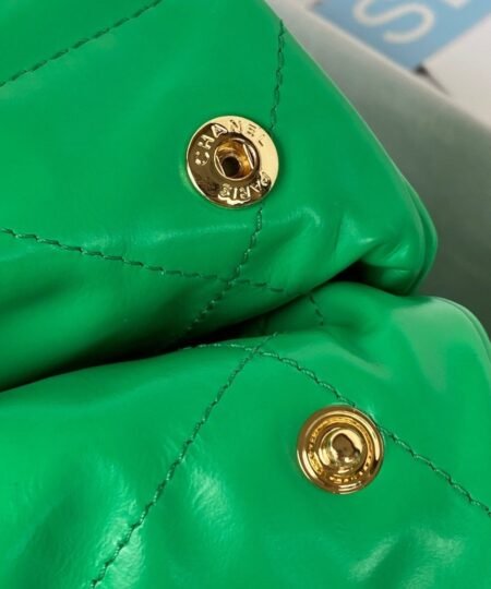 Alternative view of Chanel 22 Handbag Gold Hardware Shiny Green For Women, Women's Handbags, Shoulder Bags 16.5in/38cm AS3261