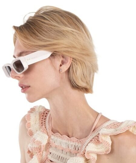 Alternative view of Gucci Rectangle Sunglasses Ivory GG1528S-003