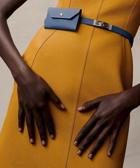 Alternative view of Hermes Kelly Pocket 18 Belt Bleu Tie For Women H081120CKP5