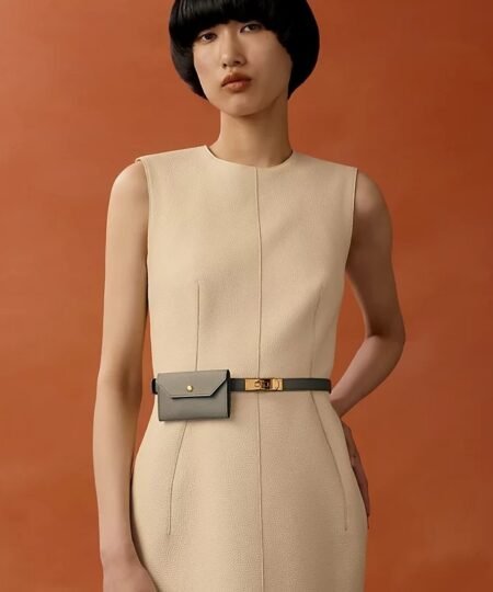 Alternative view of Hermes Kelly Pocket 18 Belt Vert Amande For Women H081120CC63