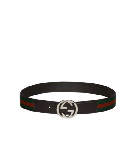 Gucci Reversible Belt With Interlocking G Buckle Green/Red 38mm For Men 849862 CWLST 2054