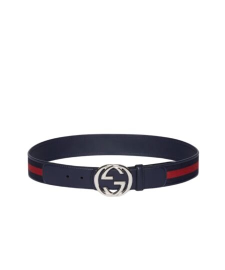 Gucci Reversible Belt With Interlocking G Buckle Blue/Red 38mm For Men 849862 CWLST 4050