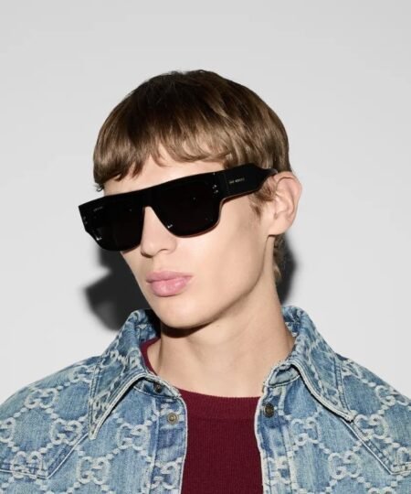 Alternative view of Gucci Square-Frame Sunglasses Black 733376 J0740 1012