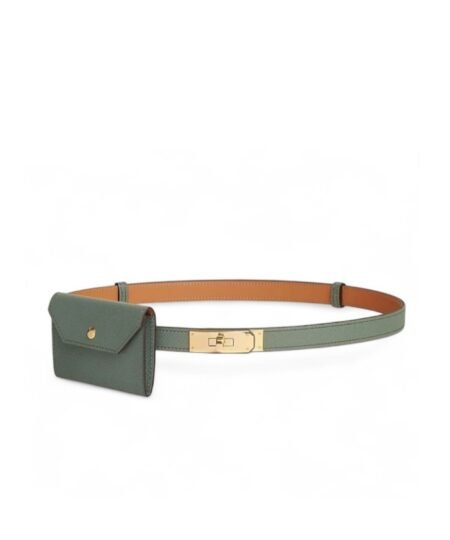 Hermes Kelly Pocket 18 Belt Vert Amande For Women H081120CC63