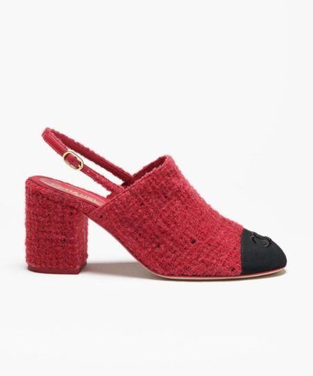 Alternative view of Chanel Tweed Slingbacks Red For Women G46865-B22419-U4533