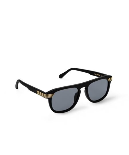 Louis Vuitton LV Slide Round Square Sunglasses Black Z2886U