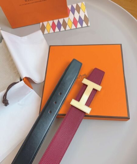 Hermes Constance Belt Buckle Burgundy For Women