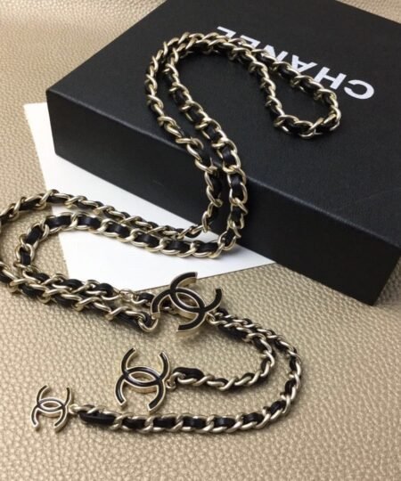 Alternative view of Chanel CC Logo Chain Belt Black For Women