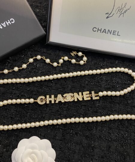 Alternative view of Chanel Pearl And Crystal Logo Gold Tone For Women