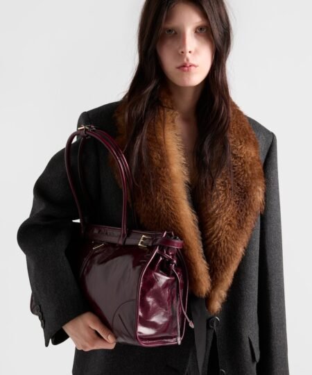 Alternative view of Prada Bonnie Large Handbag Bag Burgundy 38cm/15in – 1BA433_2CYR_F0LV7_V_MOO