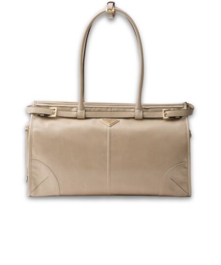 Prada Bonnie Large Handbag Bag Travertine 38cm/15in – 1BA433_2CYR_F03MV_V_MOO