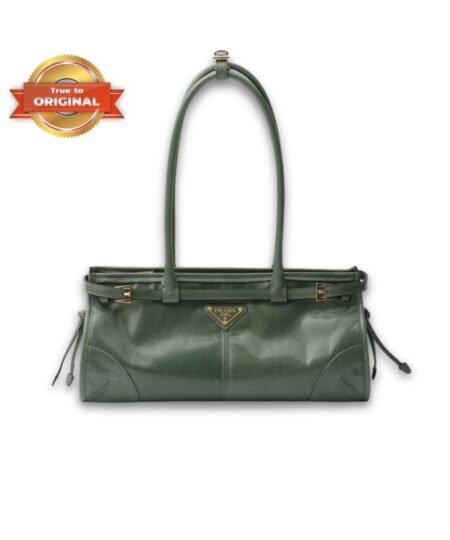 [True-to-ORIGINAL] Prada Bonnie Medium Shoulder Bag Sage 32cm/13in – 1BA426_2CYR_F014J_V_MOO