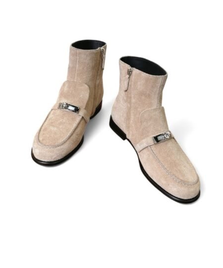 Hermes Kelsy Ankle Boot Beige Camel For Women H251004Z D1355