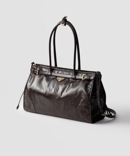 Alternative view of Prada Bonnie Large Handbag Bag Dark Brown 38cm/15in – 1BA433_2CYR_F01D6_V_MOO