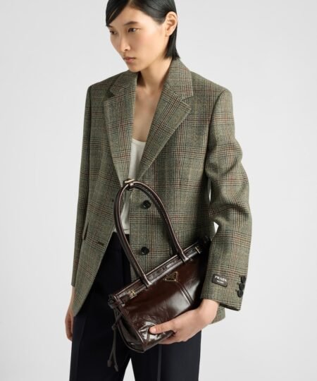 Alternative view of [True-to-ORIGINAL] Prada Bonnie Medium Shoulder Bag Dark Brown 32cm/13in – 1BA426_2CYR_F01D6_V_MOO