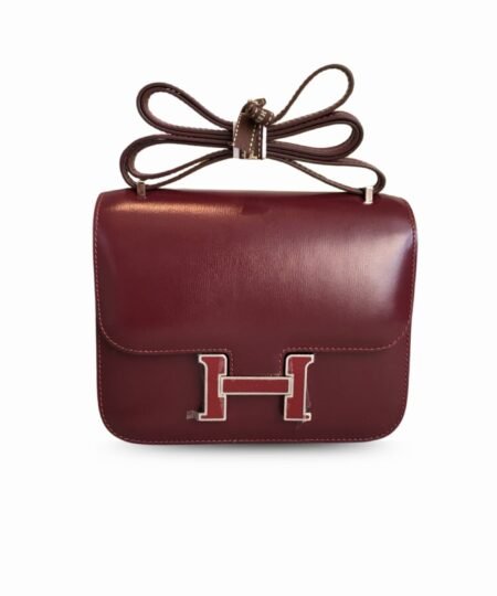Hermes Constance Burgundy For Women Silver Toned Hardware 7.4in/19cm