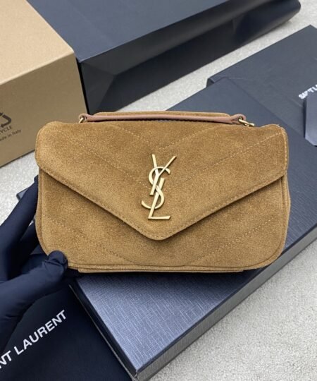 Alternative view of [True-to-ORIGINAL] Saint Laurent Loulou Mini Brown For Women 20cm/7.9in