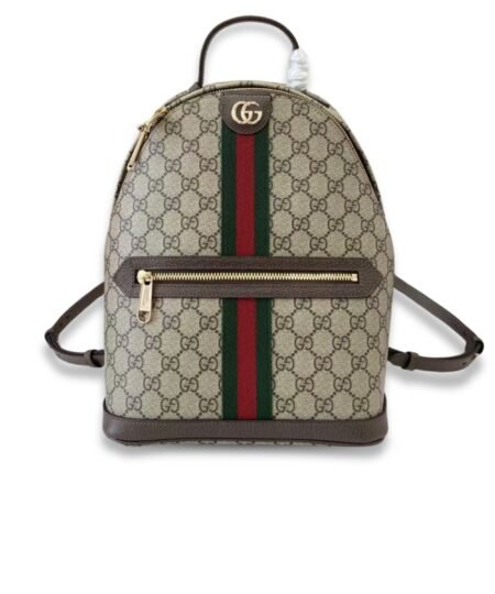 Gucci Ophidia Small Backpack Beige And Dark Brown Monogram Bag For Women 30cm/12in