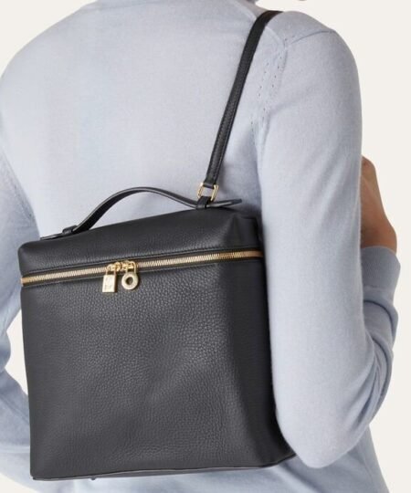 Alternative view of [True-to-ORIGINAL]Loro Piana Extra Pocket Backpack Black  For Women 9.1 in/ 23 cm FAN4041 8000