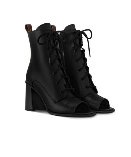 Louis Vuitton Berlin Open Toe Ankle Boot Black For Women 1AIBRU