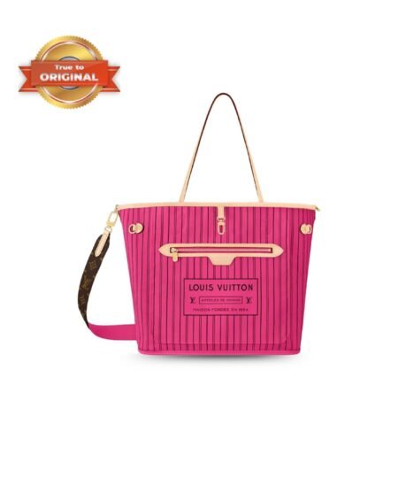 [True-to-ORIGINAL] Louis Vuitton Neverfull Bandouliere Inside Out MM Rose For Women 31cm/12.2in M12257