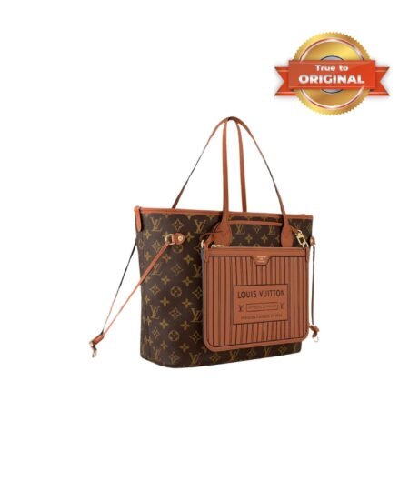 Alternative view of [True-to-ORIGINAL] Louis Vuitton Neverfull Inside Out MM Tan For Women 31cm/12.2in - M12061