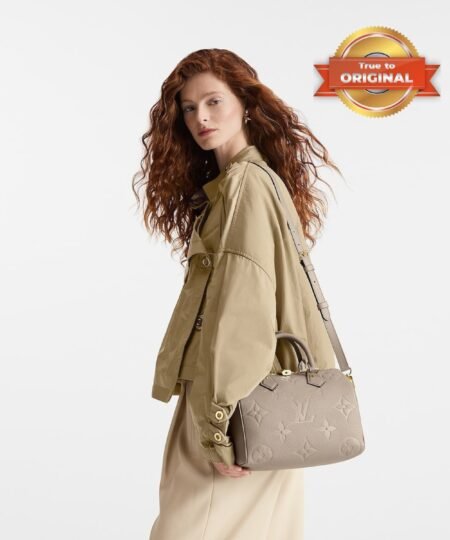 Alternative view of [True-to-ORIGINAL] Louis Vuitton Speedy Bandouliere 25 Monogram Empreinte Tourterelle For Women 25cm/9.8in M59273