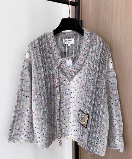 Chanel Clothes - Sweater Light Gray For Women