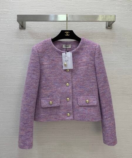 Chanel Clothes -  Long Sleeves Vest Light Purple For Women